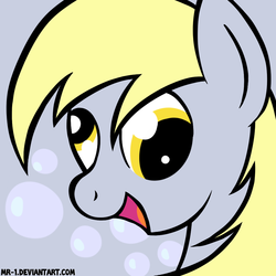 Size: 1024x1024 | Tagged: safe, artist:mr-1, derpy hooves, pegasus, pony, g4, female, mare, solo