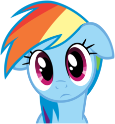 Size: 2020x2178 | Tagged: safe, artist:jp, derpibooru exclusive, rainbow dash, pony, daring don't, g4, .svg available, cute, dashabetes, female, floppy ears, high res, looking at you, simple background, solo, svg, transparent background, vector