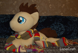Size: 1440x986 | Tagged: safe, artist:lanacraft, doctor whooves, time turner, pony, g4, irl, male, photo, plushie, solo, stallion