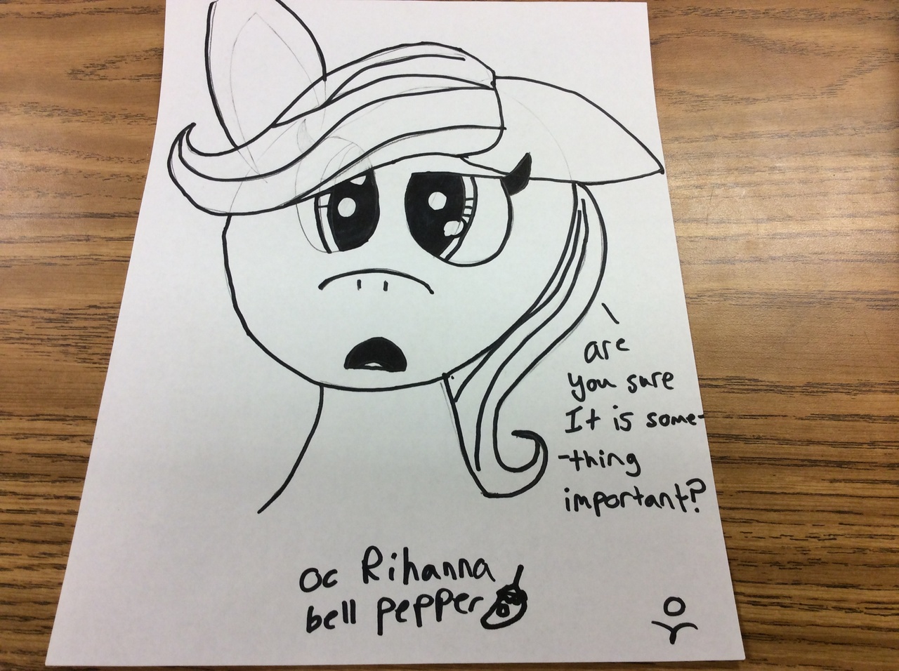 1095235 Safe Artistrihanna Bell Pepper Oc Oc Only Ocrihanna Bell Pepper Sharpie Used 5029