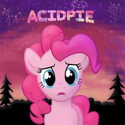 Size: 2685x2685 | Tagged: safe, artist:frogem, pinkie pie, g4, album cover, chance the rapper, female, high res, looking at you, parody, solo