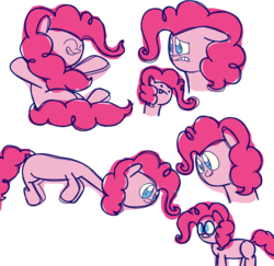 Size: 2468x2402 | Tagged: safe, artist:laserpewpewrblx, pinkie pie, earth pony, pony, g4, doodle, female, high res, mare, simple background, sketch, solo, transparent background