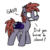 Size: 1200x1200 | Tagged: safe, artist:moemneop, oc, oc only, oc:lukida, bat pony, pony, gritted teeth, shaking, solo, startled, text