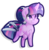 Size: 900x923 | Tagged: safe, artist:drawntildawn, twilight sparkle, crystal pony, pony, g4, chibi, crystallized, female, solo, watermark