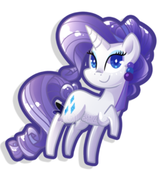 Size: 900x954 | Tagged: safe, artist:drawntildawn, rarity, crystal pony, pony, g4, chibi, crystallized, female, looking at you, solo, watermark