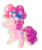 Size: 900x1078 | Tagged: dead source, safe, artist:drawntildawn, pinkie pie, crystal pony, pony, g4, chibi, crystallized, female, looking at you, solo, watermark