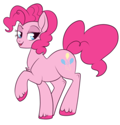 Size: 481x499 | Tagged: safe, artist:lulubell, pinkie pie, g4, female, simple background, solo, transparent background, unshorn fetlocks