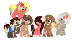 Size: 2577x1451 | Tagged: safe, artist:xqhostly, oc, oc only, food pony, original species, base used, food