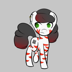 Size: 2000x2000 | Tagged: safe, artist:notten1, oc, oc only, oc:zaahna, fallout equestria, high res, missing accessory, simple background, solo