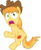 Size: 4338x5242 | Tagged: safe, artist:osipush, braeburn, earth pony, pony, g4, absurd resolution, alternate gender counterpart, alternate universe, bruised, cowboy hat, hat, male, open mouth, scared, simple background, solo, stallion, transparent background, vector