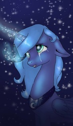 Size: 750x1280 | Tagged: safe, artist:161141, princess luna, pony, g4, crying, female, s1 luna, solo