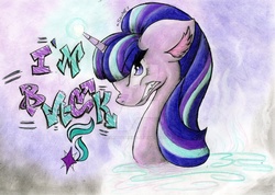 Size: 1024x730 | Tagged: safe, artist:rainbowshine94, starlight glimmer, pony, g4, female, solo, watermark