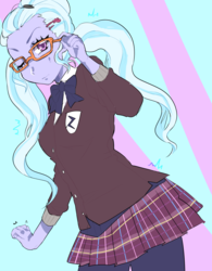 Size: 1500x1920 | Tagged: artist needed, safe, sugarcoat, equestria girls, g4, my little pony equestria girls: friendship games, female, glasses, solo