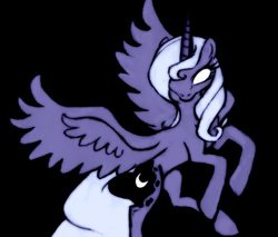 Size: 2852x2435 | Tagged: safe, artist:remains, princess luna, alicorn, pony, g4, female, high res, looking at you, s1 luna, solo, white eyes