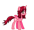 Size: 146x129 | Tagged: safe, artist:jarquin10, oc, oc only, alicorn, pony, animated, cute, dulce maria, mugen, pixel art, ponified, shocked, solo, sprite