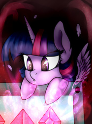 Size: 1280x1707 | Tagged: safe, artist:jess-choco88, twilight sparkle, alicorn, pony, g4, feather, female, mare, solo, twilight sparkle (alicorn)