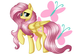 Size: 1280x960 | Tagged: safe, artist:jess-choco88, fluttershy, g4, female, raised hoof, solo