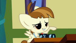Size: 765x429 | Tagged: safe, screencap, featherweight, g4, ponyville confidential, camera, male, solo