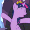 Size: 100x100 | Tagged: safe, edit, edited screencap, screencap, twilight sparkle, alicorn, pony, equestria games (episode), g4, animated, crown, derp, female, gif for breezies, mare, new crown, picture for breezies, twilight sparkle (alicorn)