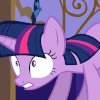 Size: 100x100 | Tagged: safe, edit, screencap, twilight sparkle, g4, animated, derp, female, out of context, solo