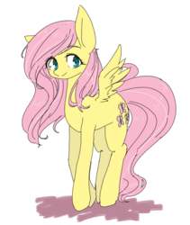 Size: 817x967 | Tagged: dead source, safe, artist:yukimaki, fluttershy, g4, female, simple background, solo