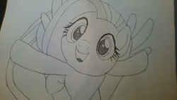 Size: 1024x576 | Tagged: safe, fluttershy, filli vanilli, g4, traditional art