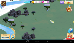 Size: 1024x600 | Tagged: safe, gameloft, screencap, derpy hooves, pegasus, pony, g4, female, mare, snow