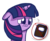 Size: 1850x1520 | Tagged: safe, artist:laserpewpewrblx, twilight sparkle, g4, book, book denial, bookhorse, doodle, female, floppy ears, frown, purple smart, sad, simple background, sketch, solo, that pony sure does love books, thought bubble, transparent background, twilight fuel