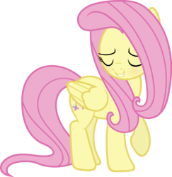 Size: 6000x6171 | Tagged: safe, artist:slb94, fluttershy, pegasus, pony, g4, absurd resolution, bashful, blushing, cute, female, shy, shyabetes, simple background, smiling, solo, transparent background, vector