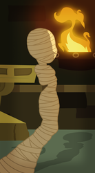 Size: 662x1200 | Tagged: safe, artist:radiantrealm, rarity, human, equestria girls, g4, bondage, female, gag, helpless, mummification, mummified, peril, sensory deprivation, show accurate, solo, tied up