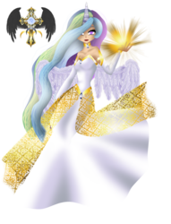 Size: 1024x1343 | Tagged: safe, artist:catofdeadmoon, princess celestia, human, g4, female, humanized, looking at you, solo