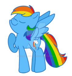 Size: 600x632 | Tagged: safe, artist:starburstandrosiemlp, rainbow dash, g4, female, solo, watermark