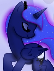 Size: 768x1024 | Tagged: safe, artist:barkmist, princess luna, alicorn, pony, g4, female, mare, solo