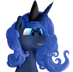 Size: 1699x1670 | Tagged: safe, artist:kawent, princess luna, g4, female, portrait, simple background, solo, transparent background