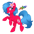 Size: 2948x2968 | Tagged: safe, artist:scarlet-spectrum, oc, oc only, oc:mint blossom, earth pony, pony, flower, grin, happy, high res, simple background, smiling, solo, transparent background