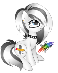Size: 2474x3091 | Tagged: safe, artist:scarlet-spectrum, oc, oc only, oc:silver tiara, glasses, high res, simple background, solo, transparent background