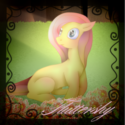 Size: 500x500 | Tagged: safe, artist:mariogamesandenemies, fluttershy, g4, blushing, cute, female, solo