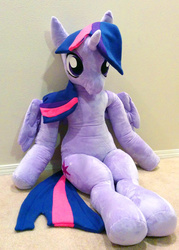 Size: 570x797 | Tagged: safe, artist:bigsexyplush, twilight sparkle, anthro, g4, anthro plushie, irl, photo, plushie, sexy, sitting, twilight sparkle (alicorn)