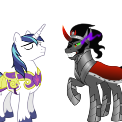 Size: 620x620 | Tagged: safe, king sombra, shining armor, g4, the crystal empire