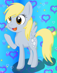 Size: 2224x2848 | Tagged: safe, artist:theflareslizette, derpy hooves, pegasus, pony, g4, female, heart, mare, solo