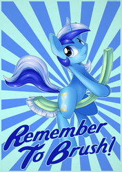 Size: 1024x1448 | Tagged: safe, artist:neoncel, minuette, pony, g4, female, solo, toothbrush