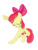 Size: 968x1275 | Tagged: safe, artist:laserpewpewrblx, apple bloom, g4, apple bloom's bow, bipedal, bow, cutie mark, dancing, female, hair bow, shading, simple background, solo, the cmc's cutie marks, transparent background, vector