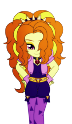 Size: 600x1028 | Tagged: safe, artist:php198, adagio dazzle, equestria girls, g4, adoragio, cute, female, gem, hair over one eye, looking at you, siren gem, smiling, solo