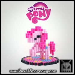 Size: 1024x1024 | Tagged: safe, artist:voxelperlers, pinkie pie, g4, 3d pearler, female, perler beads, solo