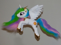 Size: 3464x2552 | Tagged: safe, artist:epicrainbowcrafts, princess celestia, g4, flying, high res, irl, photo, plushie, solo