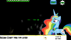 Size: 1280x720 | Tagged: safe, edit, princess luna, rainbow dash, alicorn, pony, g4, 3d, game, palette swap, race swap, rainbowcorn, raptors online, recolor, screenshot by lightshot