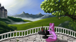Size: 3920x2205 | Tagged: safe, artist:dezdark, berry punch, berryshine, g4, female, high res, morning ponies, solo