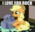 Size: 547x500 | Tagged: safe, screencap, applejack, g4, hearthbreakers, discovery family logo, image macro, meme, rock