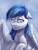 Size: 1001x1331 | Tagged: safe, artist:amishy, oc, oc only, oc:rainy, pegasus, pony, bedroom eyes, looking at you, sitting, smiling, solo, spread wings