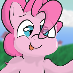 Size: 1024x1024 | Tagged: safe, artist:jaciii, pinkie pie, g4, :p, cute, female, solo, tongue out